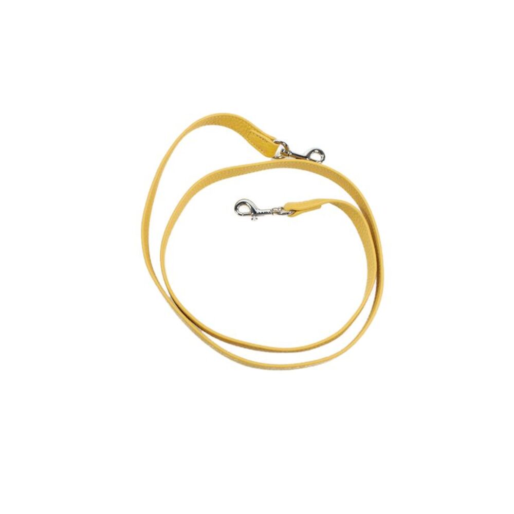 Akris Womens Skinny Width Grain Leather 42" Handbag Strap Yellow